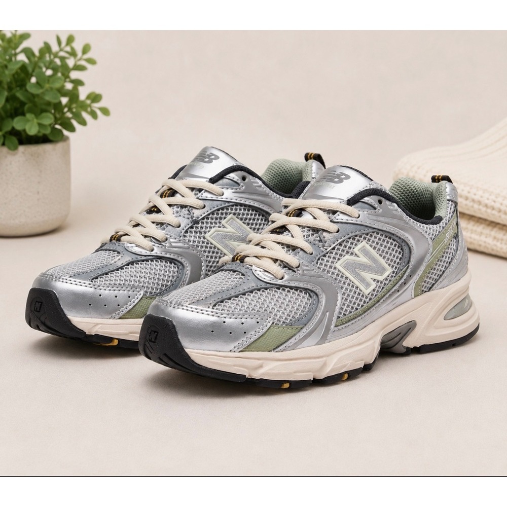 New Balance 530 MR530KMW Men's Size 7 Silver Green NWT New No Box